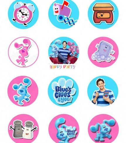 BLUE’S CLUES EDIBLE Cupcake Topper Birthday UNCUT Image