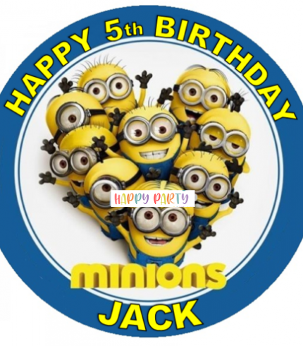 Minions Personalised Edible Cake Topper Decoration Images