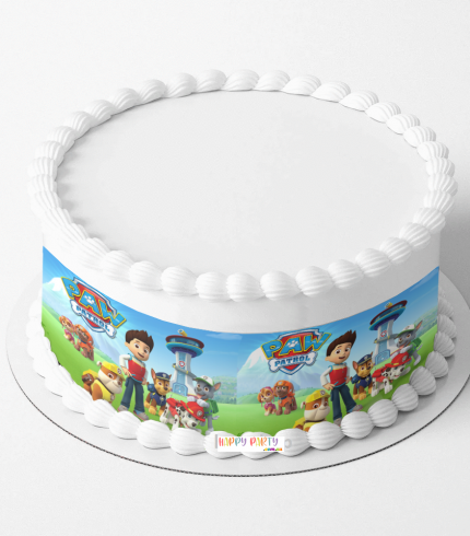 Paw Patrol A4 Rectangle CAKE WRAP Around The Cake Edible Images Topper