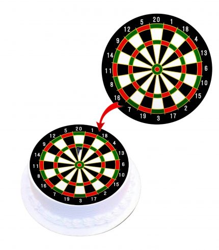 Dart Board Edible Cake Topper Round Images Cake Decoration