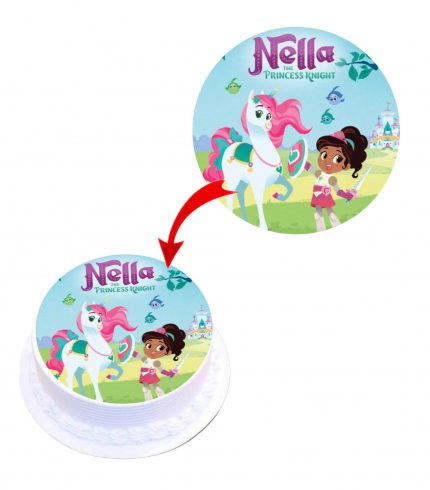 Nella The Princess Knight Edible Cake Topper Round Images Cake Decoration