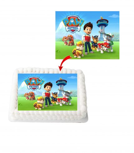 Paw Patrol A4 Rectangle Birthday Cake Topper Decoration Images