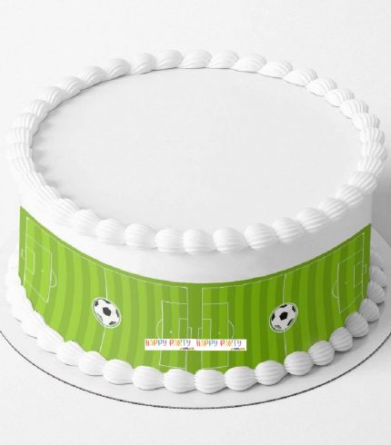 Soccer Field A4 Rectangle CAKE WRAP Around The Cake Edible Images Topper