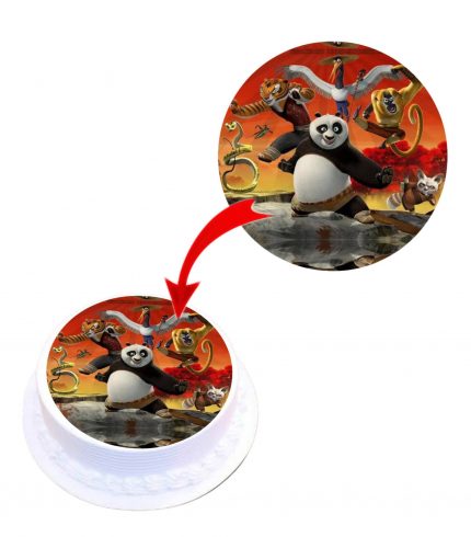 Kungfu Panda Edible Cake Topper Round Images Cake Decoration