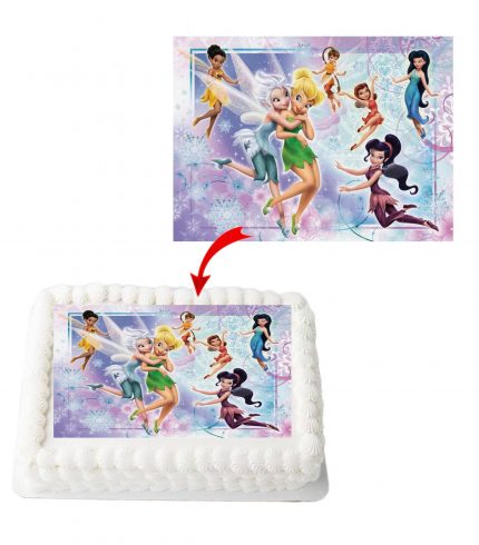 Fairy Tinkerbell A4 Rectangle Birthday Cake Topper Decoration Images