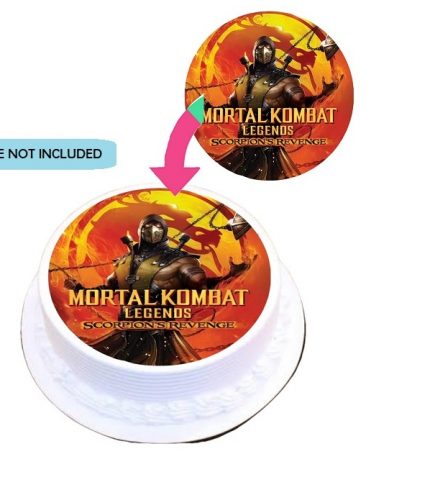 Mortal Kombat Edible Cake Topper Round Images Cake Decoration