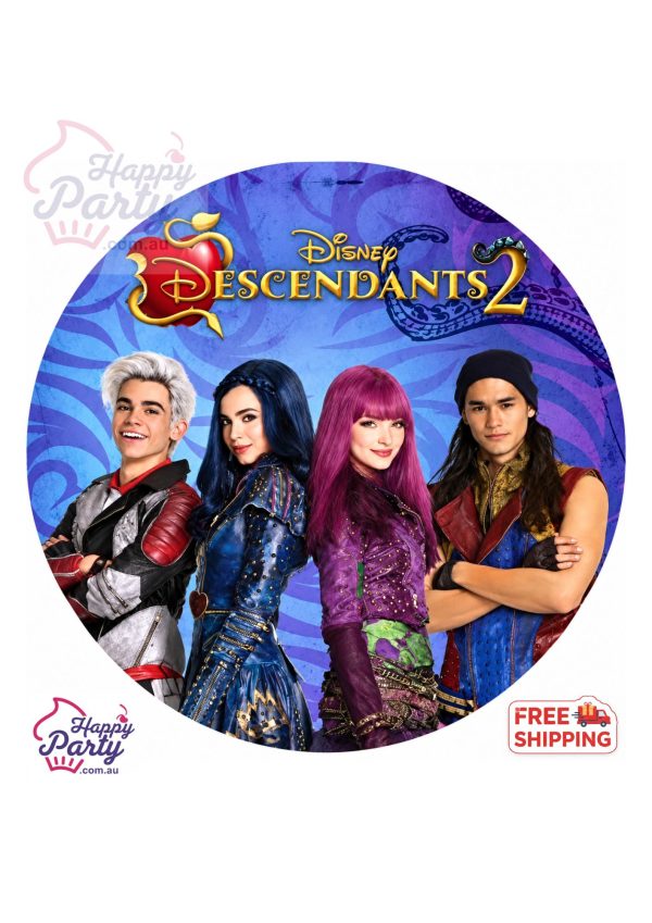 Disney Descendants Premium Edible Icing Cake Decoration Topper Image