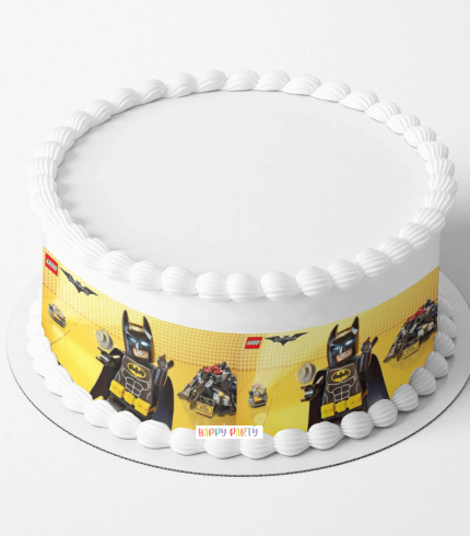 Batman Lego A4 Rectangle CAKE WRAP Around The Cake Edible Images Topper