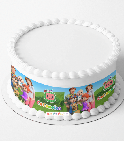 Cocomelon A4 Rectangle CAKE WRAP Around The Cake Edible Images Topper