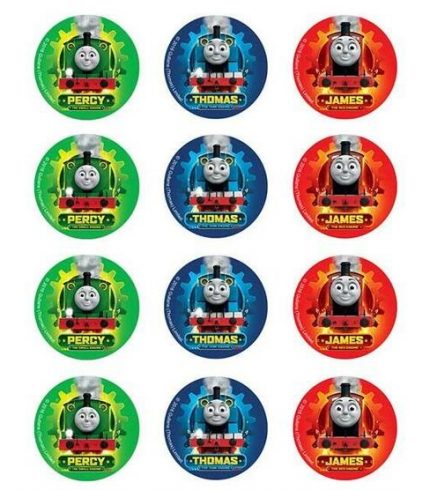 Thomas and Friends Edible Cupcake Topper 4cm Round Uncut Images Decoration