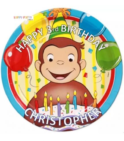 Curious George Personalised Edible Cake Topper Decoration Images