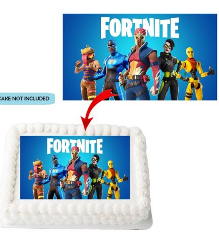 Fortnite 2 A4 Rectangle Birthday Cake Topper Decoration Images
