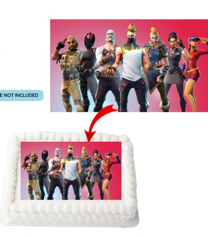 Fortnite 1 A4 Rectangle Birthday Cake Topper Decoration Images