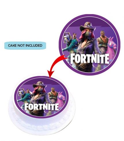 Fortnite Edible Cake Topper Round Images Cake Decoration