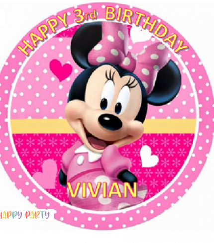 Minnie Mouse Personalised Edible Cake Topper Decoration Images