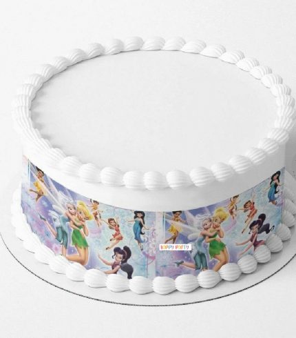 Fairy Tinkerbell A4 Rectangle CAKE WRAP Around The Cake Edible Images Topper