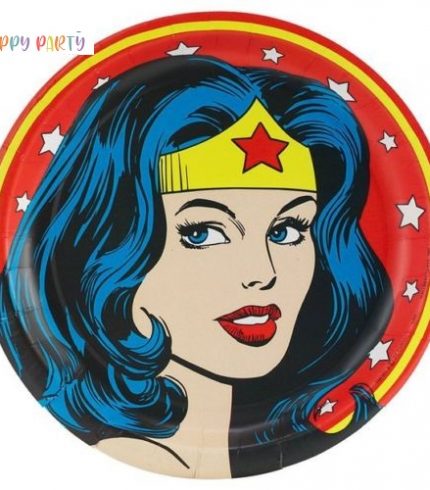 Wonder Woman Edible Birthday Cake Topper Decoration Round Image