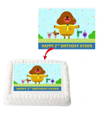 Hey Dugge Personalized Edible A4 Rectangle Size Birthday Cake Topper Decoration Images