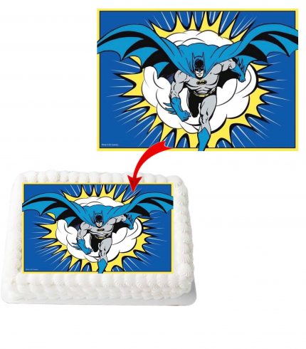 Batman A4 Rectangle Birthday Cake Topper Decoration Images