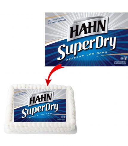 Hahn SuperDry Beer  A4 Rectangle Birthday Cake Topper Decoration Images
