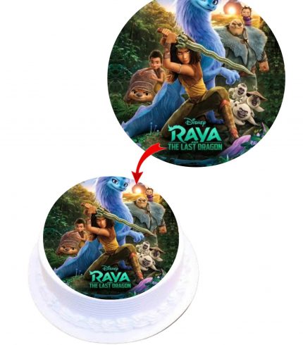 Raya The Last Dragon Edible Cake Topper Round Images Cake Decoration