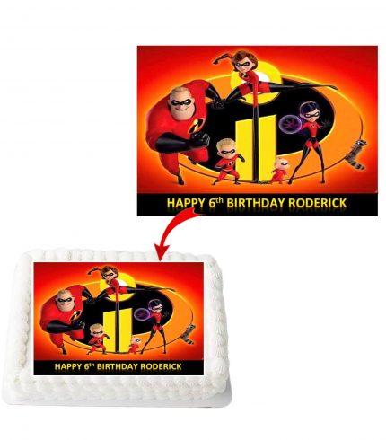 Invisible Personalized Edible A4 Rectangle Size Birthday Cake Topper Decoration Images