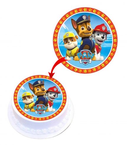 Paw Patrol #2 Edible Cake Topper Round Images Cake Decoration