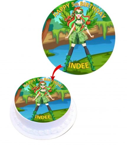 Poison Ivy Personalised Round Edible Cake Topper Decoration Images