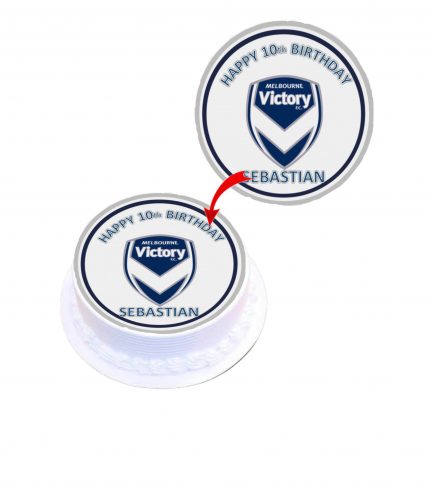 Melbourne Victory Personalised Round Edible Cake Topper Decoration Images