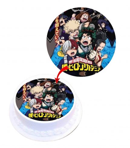 My Hero Academia Edible Cake Topper Round Images Cake Decoration