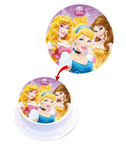 Disney Princess #2 Edible Cake Topper Round Images Cake Decoration