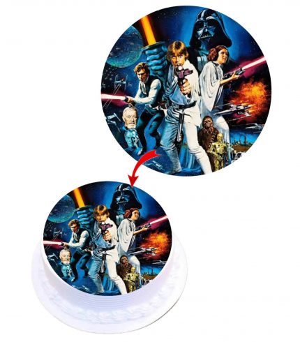 Star War Edible Cake Topper Round Images Cake Decoration