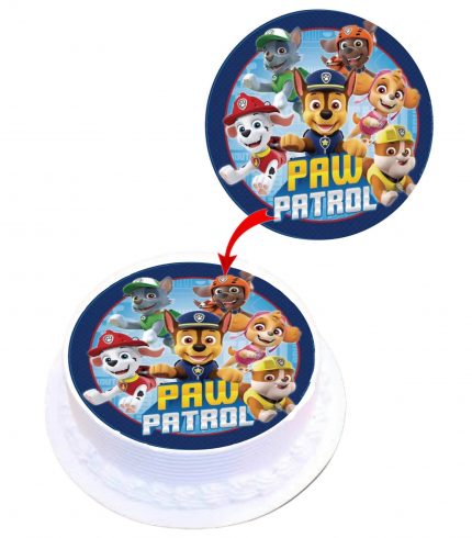Paw Patrol Edible Cake Topper Round Images Cake Decoration