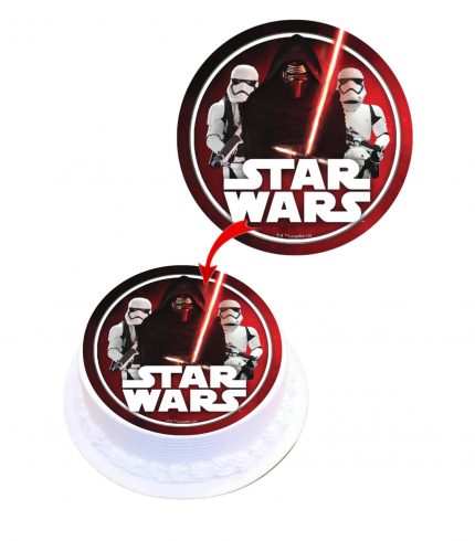 Star War #2 Edible Cake Topper Round Images Cake Decoration