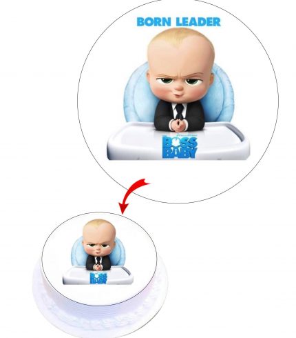 Baby Boss Edible Cake Topper Round Images Cake Decoration