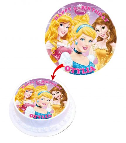 Disney Princess #2 Personalised Round Edible Cake Topper Decoration Images