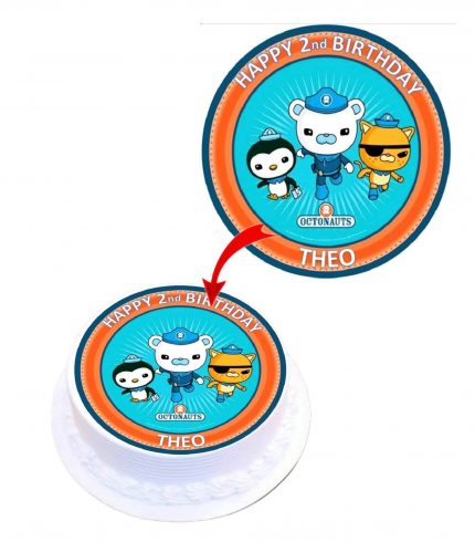 Octonauts Personalised Round Edible Cake Topper Decoration Images