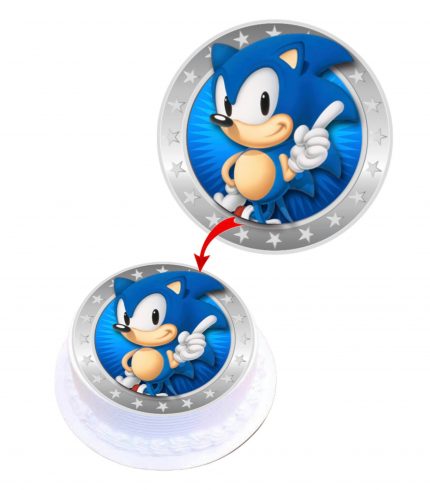 Sonic Edible Cake Topper Round Images Cake Decoration