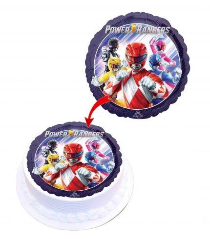 Power Ranger Edible Cake Topper Round Images Cake Decoration