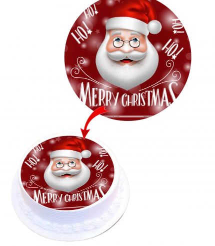 Christmas Edible Cake Topper Round Images Cake Decoration