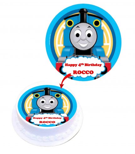 Thomas and Friends Personalised Round Edible Cake Topper Decoration Images