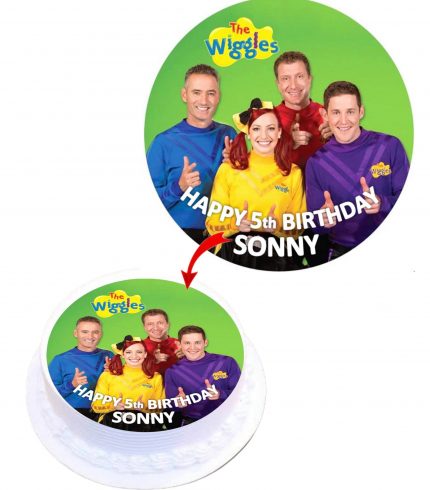 Wiggle Personalised Round Edible Cake Topper Decoration Images