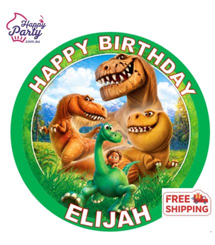 The Good Dinosaur Personalised Round Edible Cake Topper Decoration Images