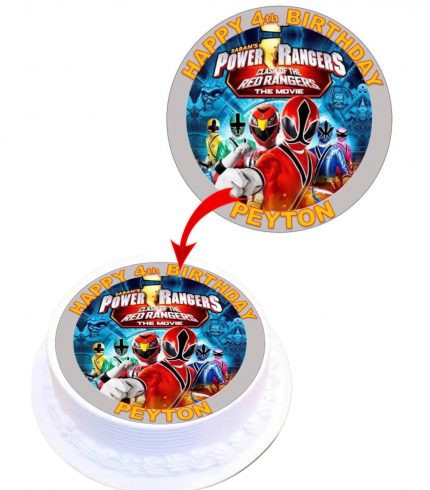 Power Ranger Personalized Edible Cake Topper Decoration Images