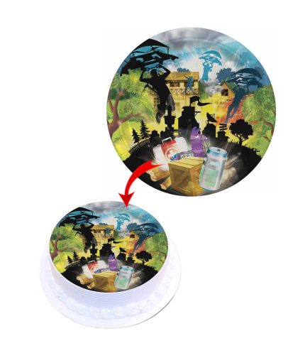 Fortnite Edible Cake Topper Round Images Cake Decoration