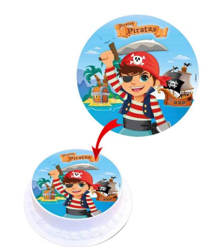 Pirates Edible Cake Topper Round Images Cake Decoration