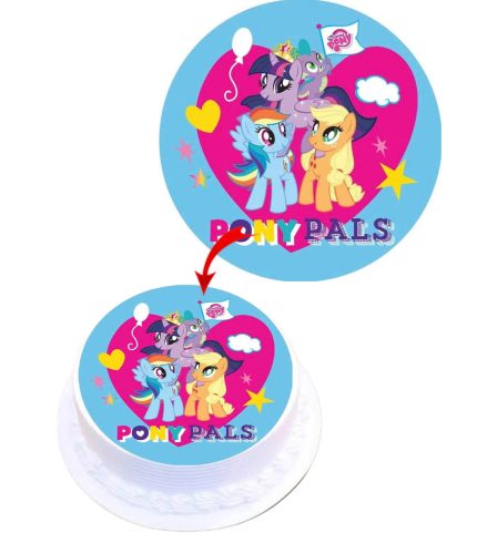 My Little Pony Pals Edible Cake Topper Round Images Cake Decoration
