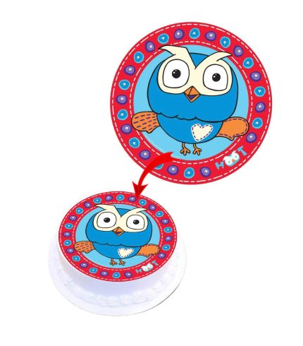 Giggle Hoot Edible Cake Topper Round Images Cake Decoration