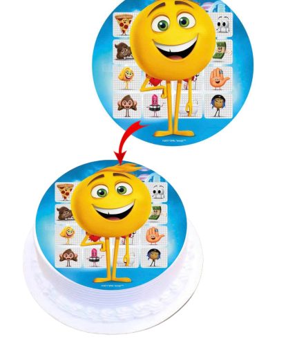 Emoji Edible Cake Topper Round Images Cake Decoration
