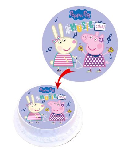 Peppa Pig #4 Edible Cake Topper Round Images Cake Decoration